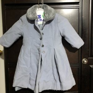 Toddler girl beautiful gray heavy dress coat
